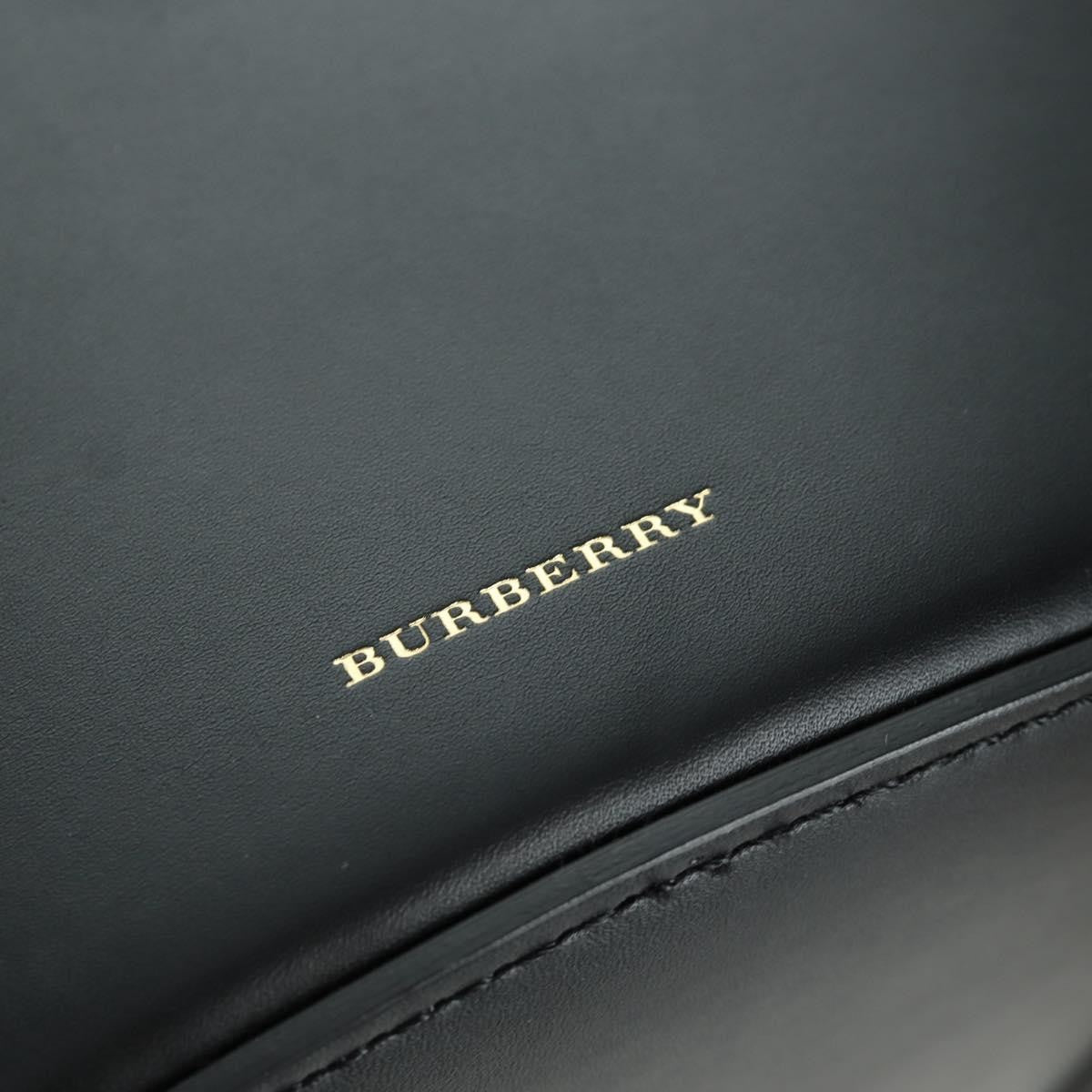 Burberry Supple Bucket Leather, Black, Leather, Handbag
