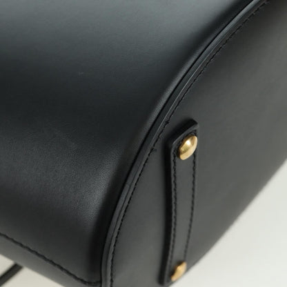 Burberry Supple Bucket Leather, Black, Leather, Handbag