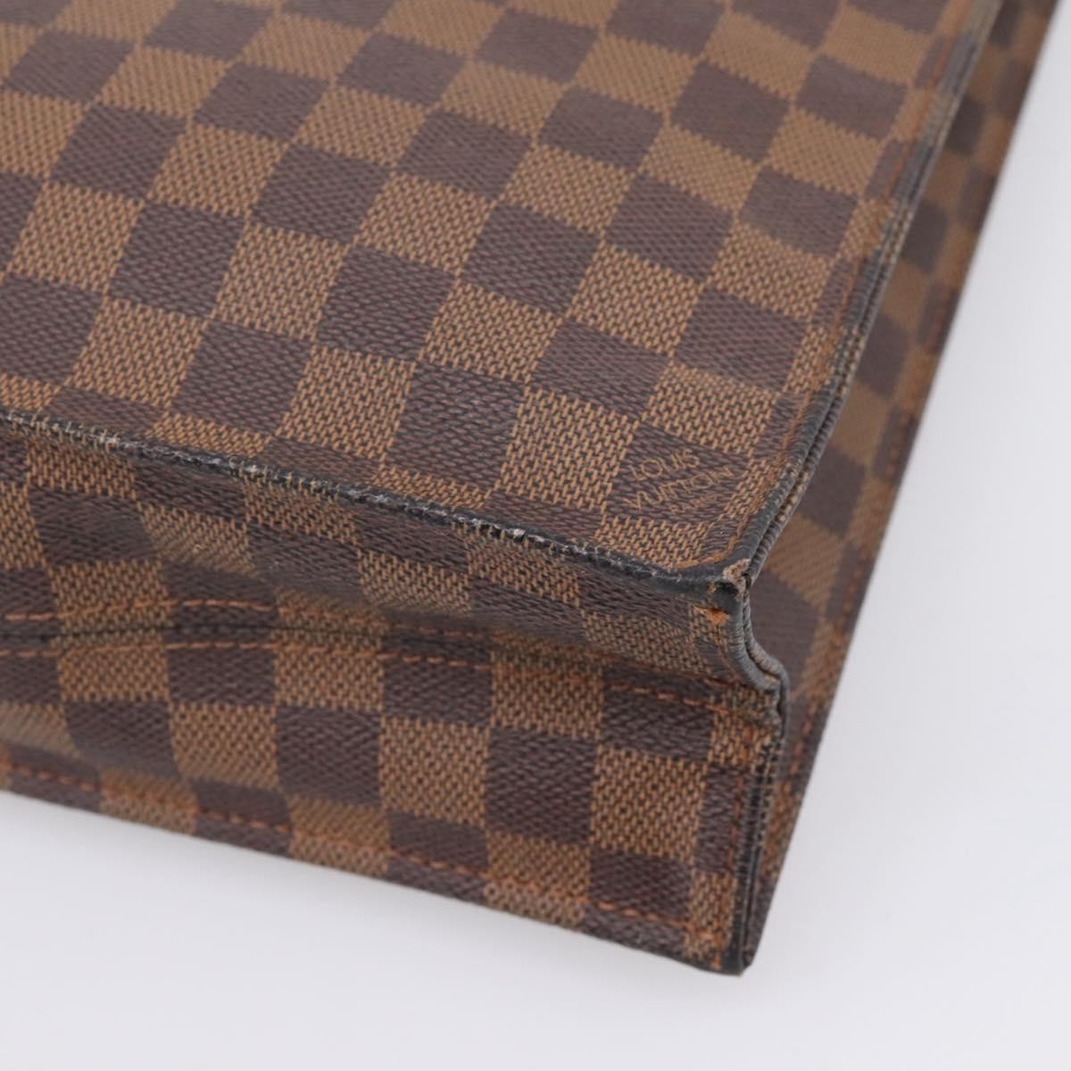 Louis Vuitton Venice Sac Plat Damier, Brown, Canvas, Tote Bag
