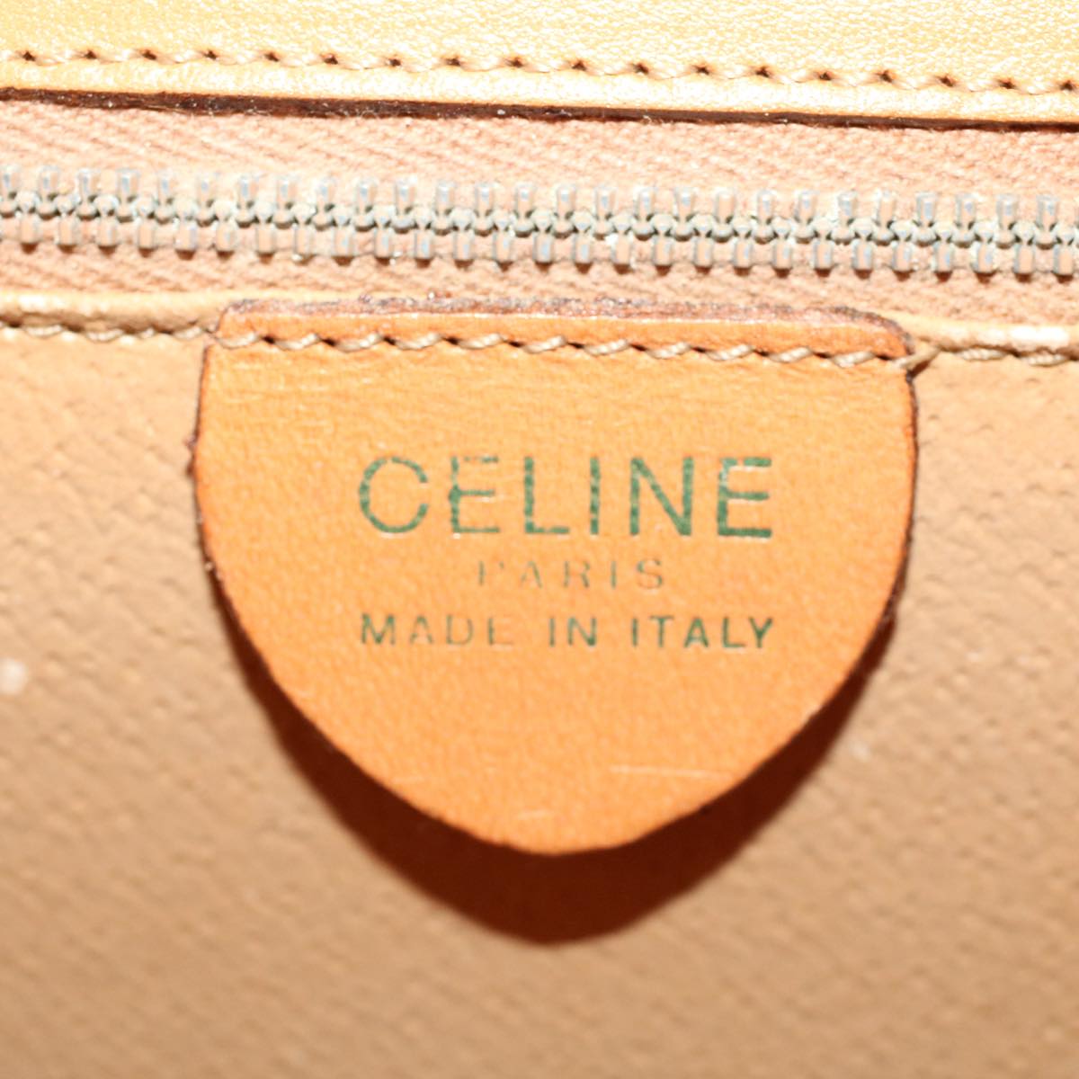 Celine C Macadam Handbag PVC Leather, BROWN, PVC, Handbag
