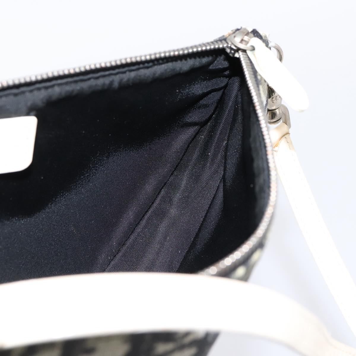 Christian Dior Vintage Saddle Diorissimo Canvas, Gray, Canvas, Handbag