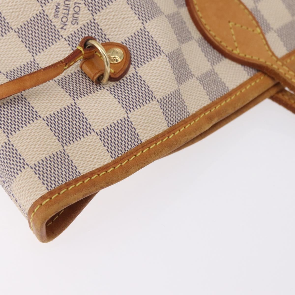 Louis Vuitton Neverfull Damier, White, Canvas, Tote Bag