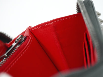Christian Louboutin Panettone Spiked Leather, Black, Leather, Wallet