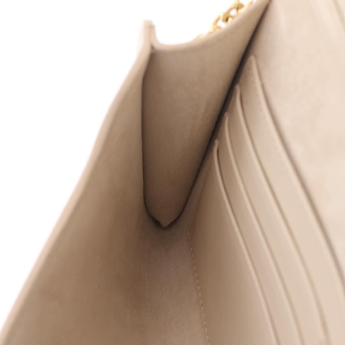 Christian Dior Bobby Flap Leather, Beige, Leather, Shoulder Bag