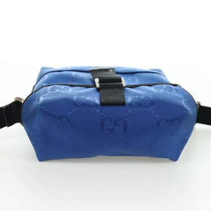 Gucci Off The Grid Buckle Messenger GG Econyl, Blue, Canvas, Handbag