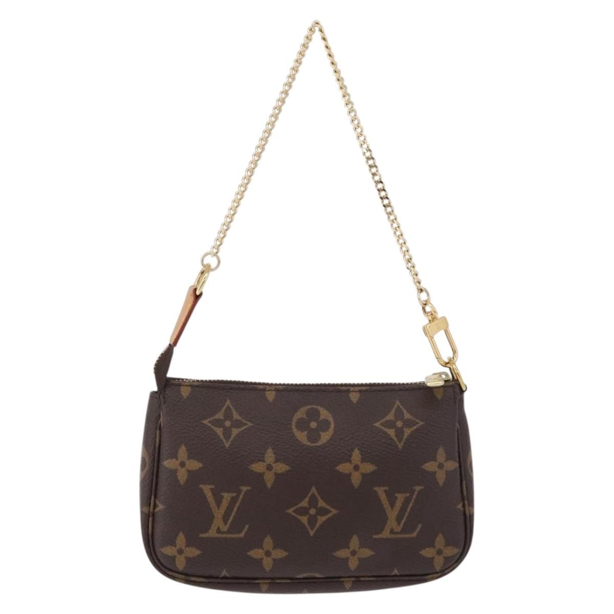Louis Vuitton Mini pochette accessoires Canvas, Brown, Canvas, Clutch