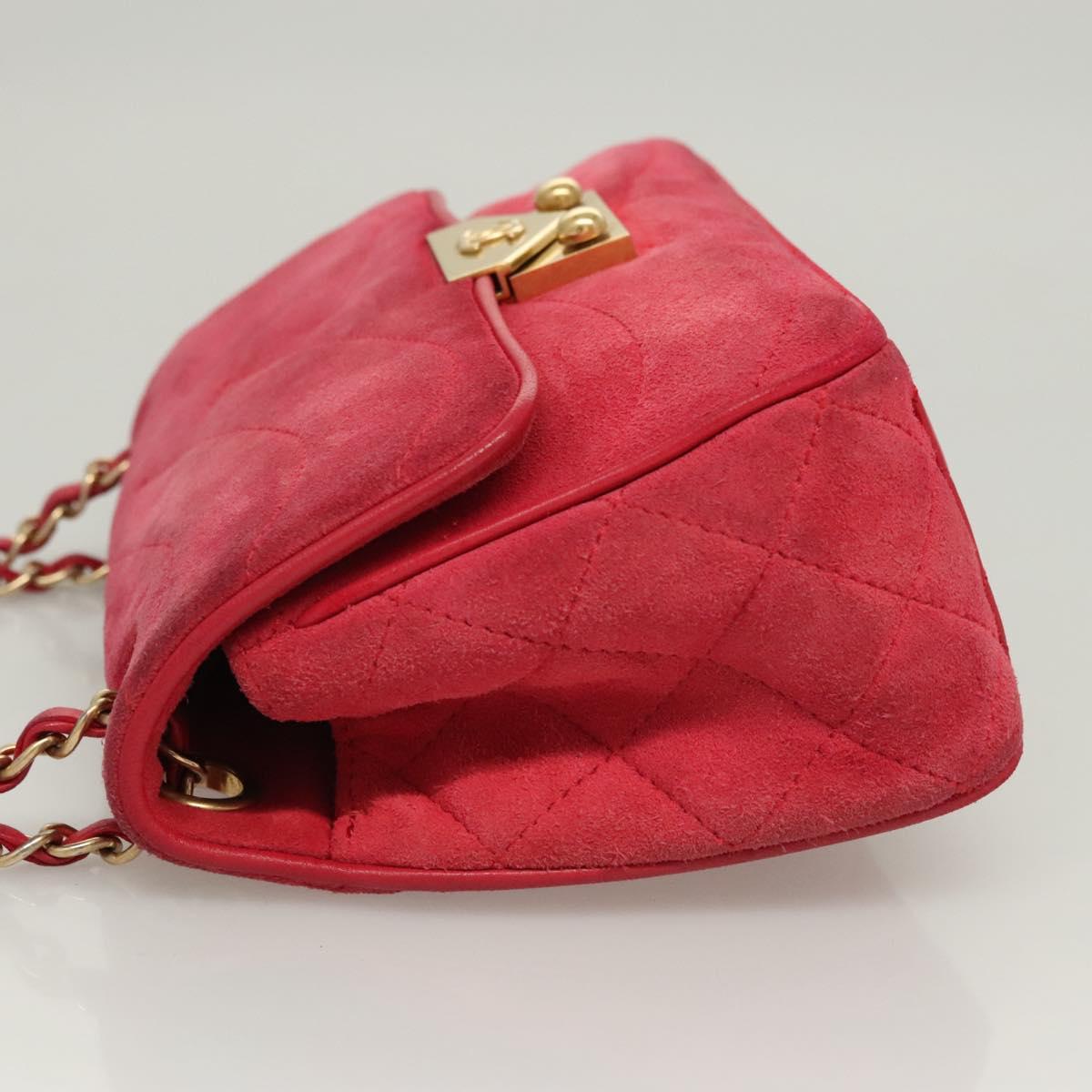 Chanel Pagoda Flap Bag Suede and Lambskin, PINK, SUEDE, Shoulder bag