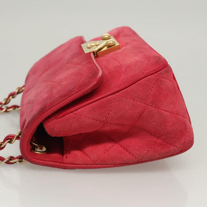 Chanel Pagoda Flap Bag Suede and Lambskin, PINK, SUEDE, Shoulder bag