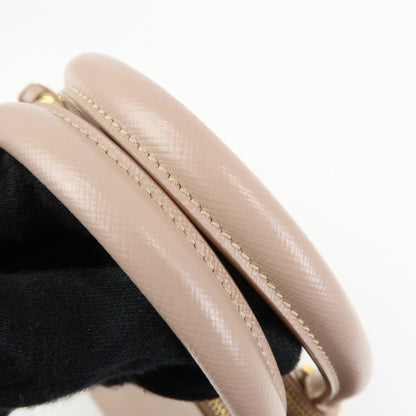 Prada Galliera Saffiano Leather with Applique, Pink, Leather, Handbag