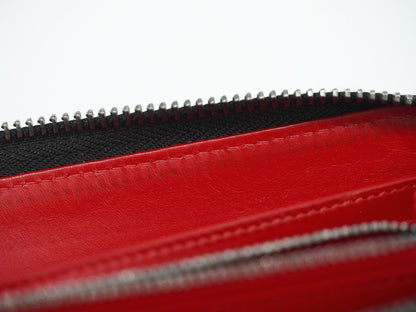 Christian Louboutin Panettone Spiked Leather, Black, Leather, Wallet