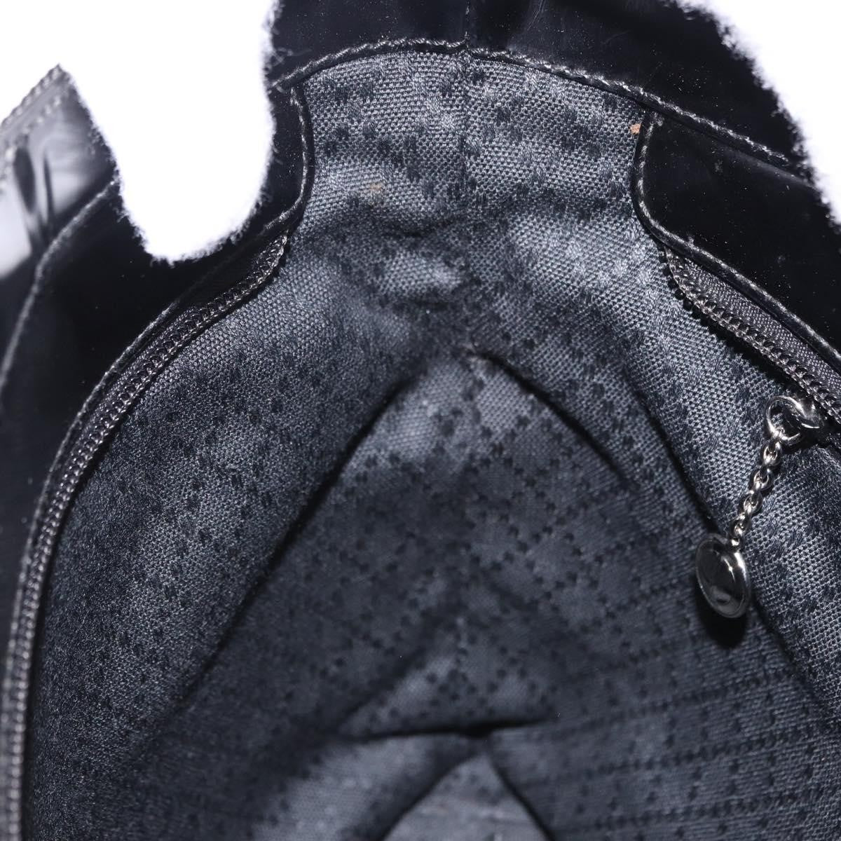 Gucci Vintage Bamboo Handle Canvas, Black, Canvas, Tote Bag