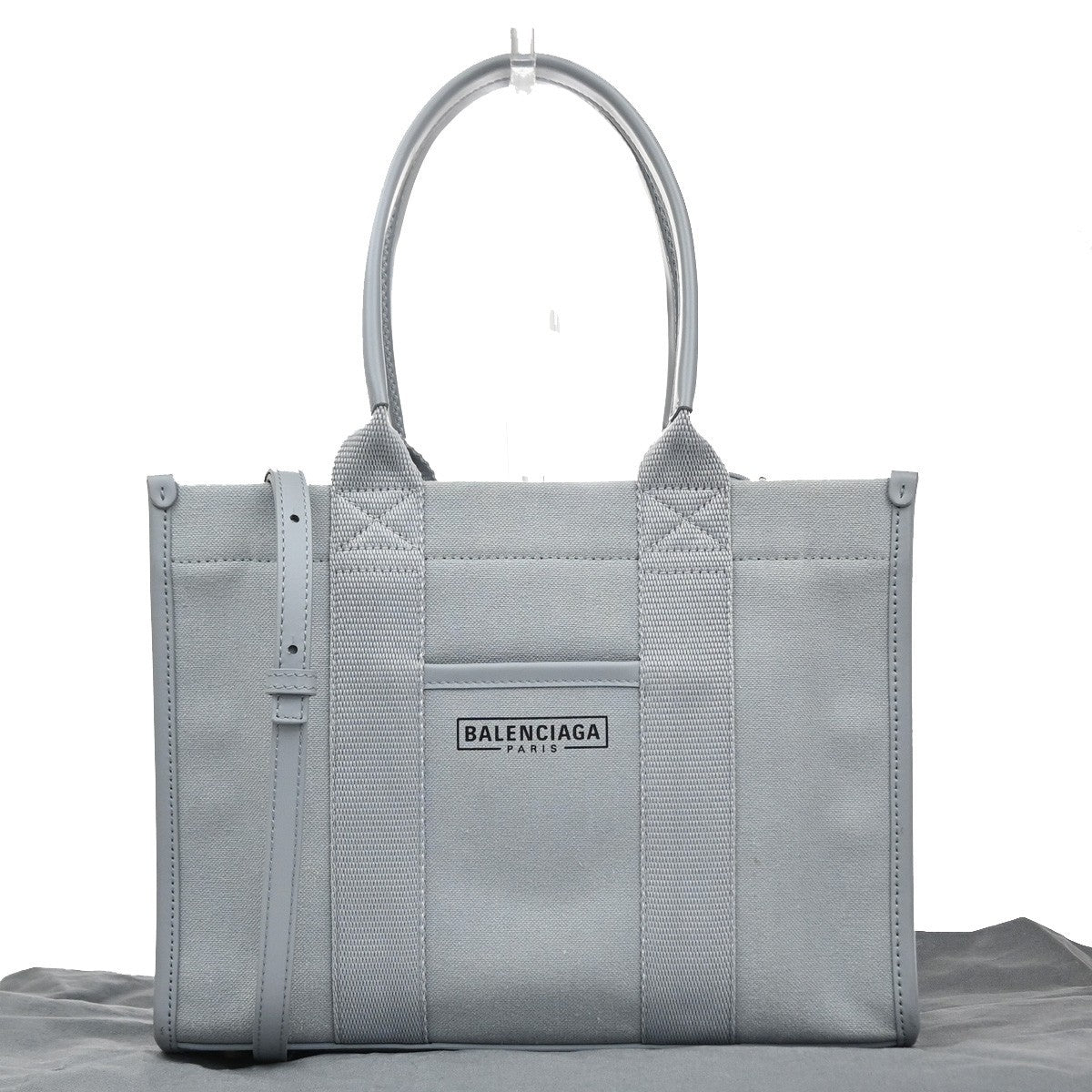 Balenciaga Hardware Canvas, Gray, Canvas, Tote Bag