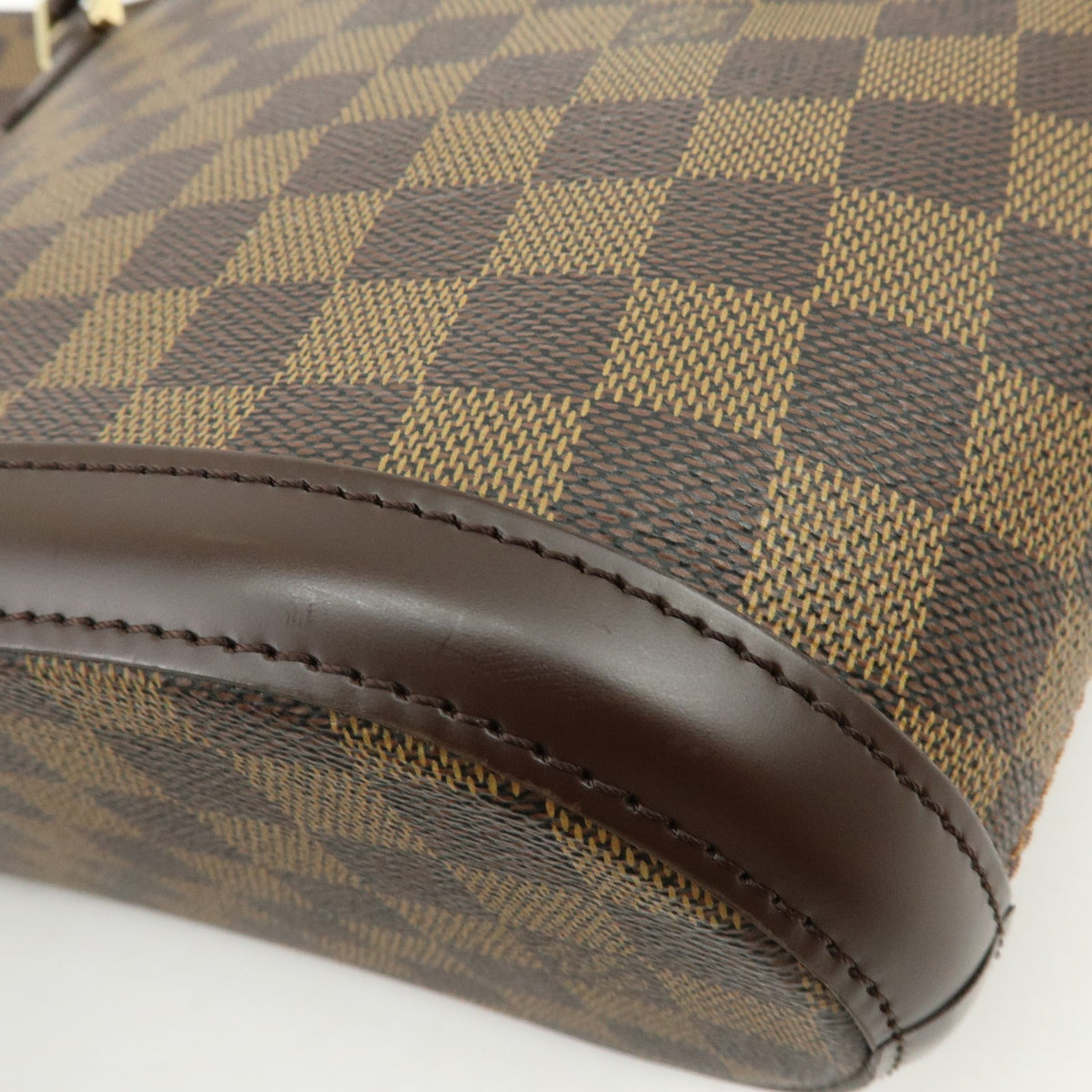 Louis Vuitton Manosque Damier, Brown, Canvas, Handbag