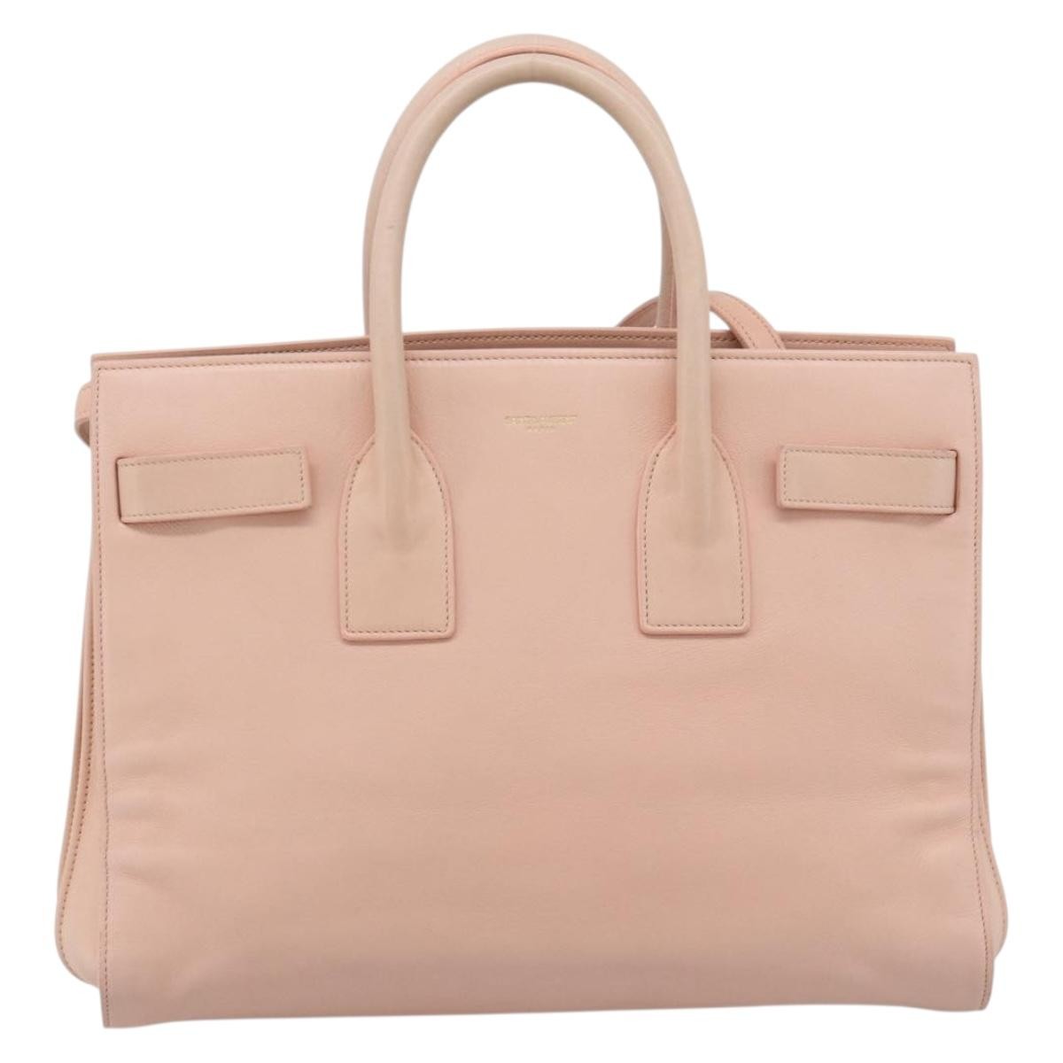 Saint Laurent Sac de Jour Leather, Pink, Leather, Handbag