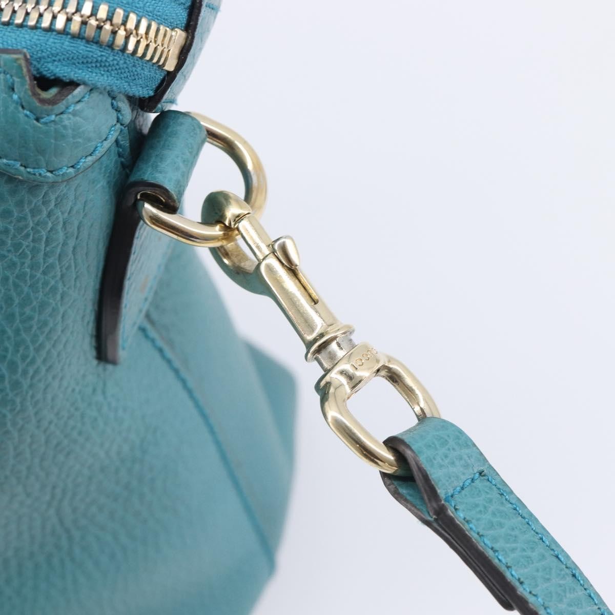 Gucci GG Charm Convertible Dome Satchel Leather, Blue, Leather, Handbag