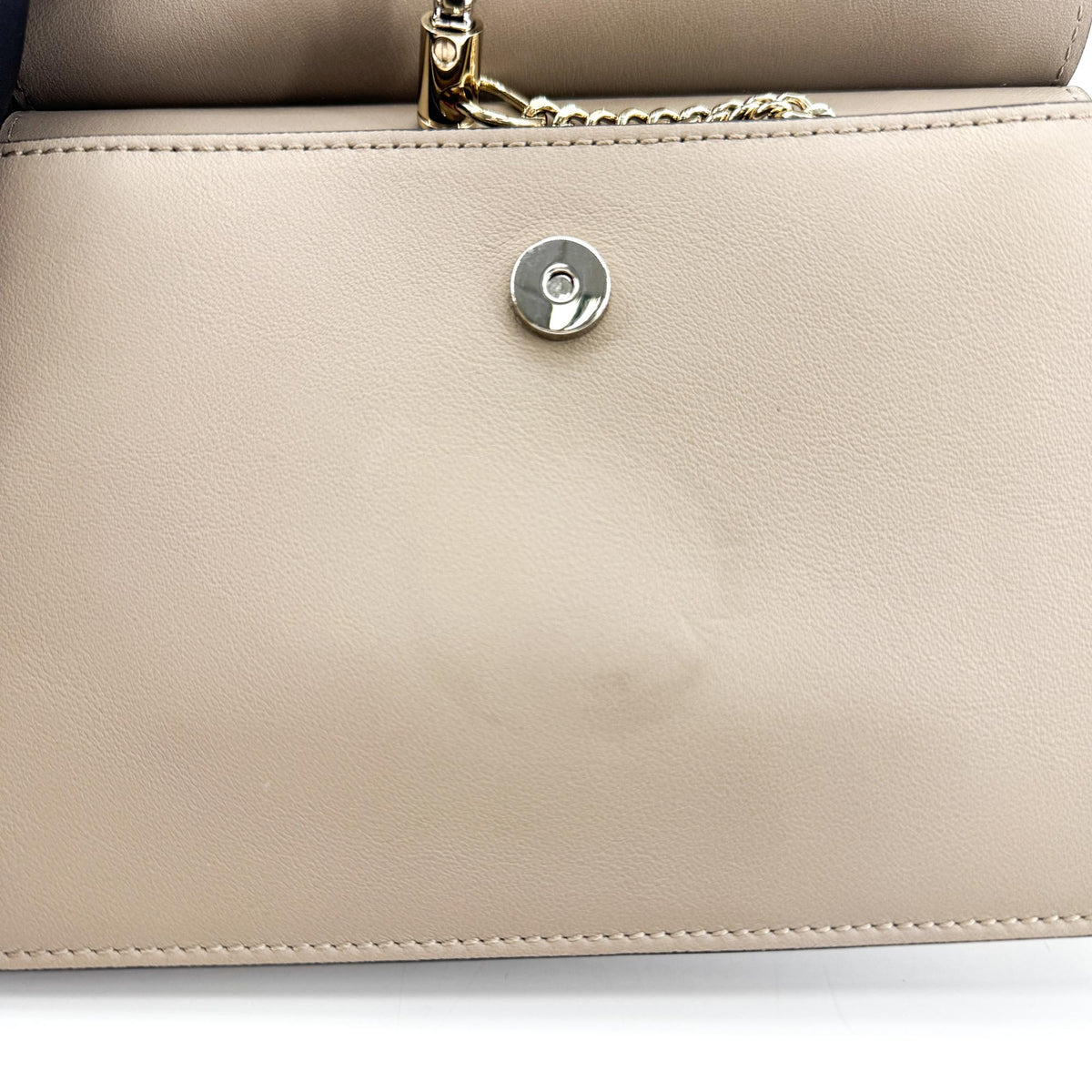 Chloe Faye Clutch Leather and Suede, Beige, Calfskin, Clutch