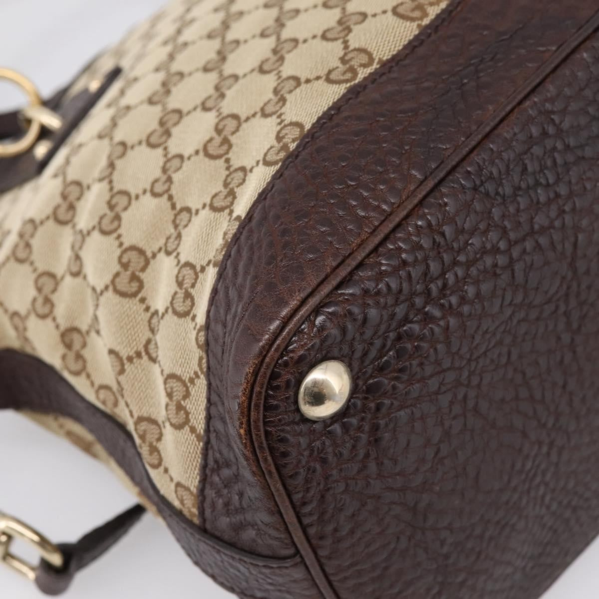 Gucci Britt Convertible Dome Satchel GG Canvas, Beige, Canvas, Handbag