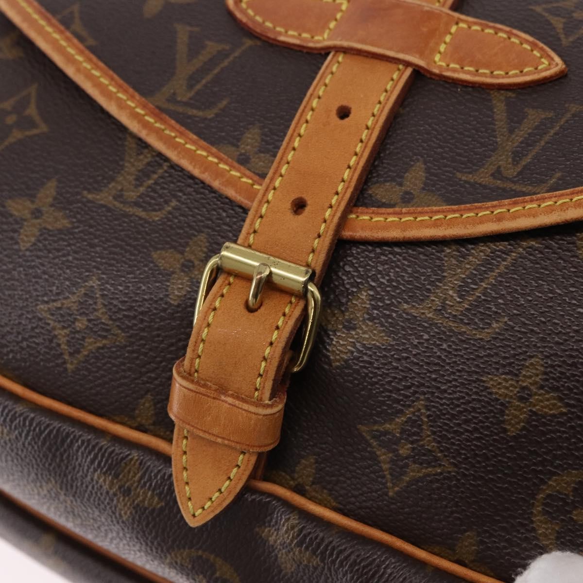 Louis Vuitton Saumur Monogram, Brown, Canvas, Shoulder Bag