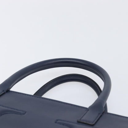 Valentino Garavani VLogo Convertible Shopper Leather, Navy, Leather, Tote Bag
