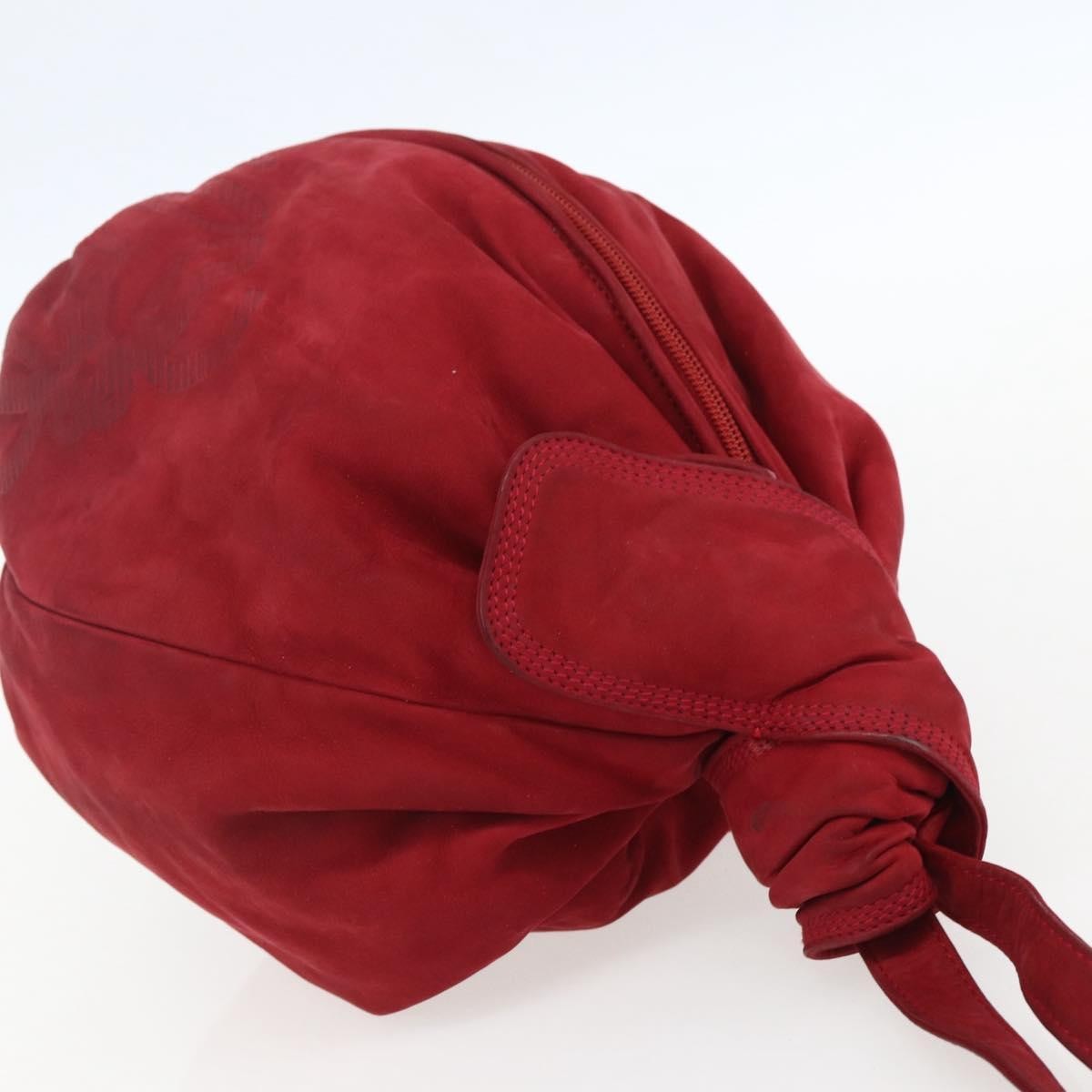 Loewe Anagram Leather, Red, Suede, Shoulder Bag