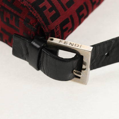 Fendi Baguette Zucchino Canvas, Red, Canvas, Handbag