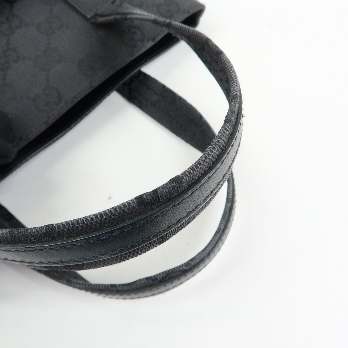 Gucci Tote GG Canvas and Leather, Black, Canvas, Tote Bag
