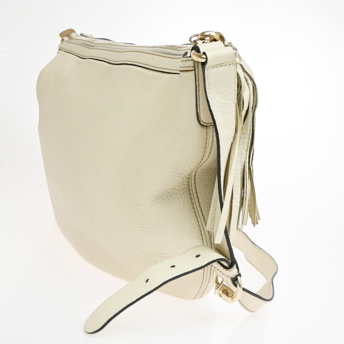 Gucci Soho Messenger Leather, White, Leather, Shoulder Bag