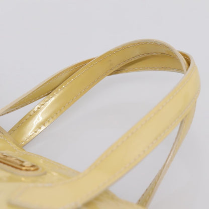 Louis Vuitton Wilshire Monogram Vernis, Yellow, Patent Leather, Handbag