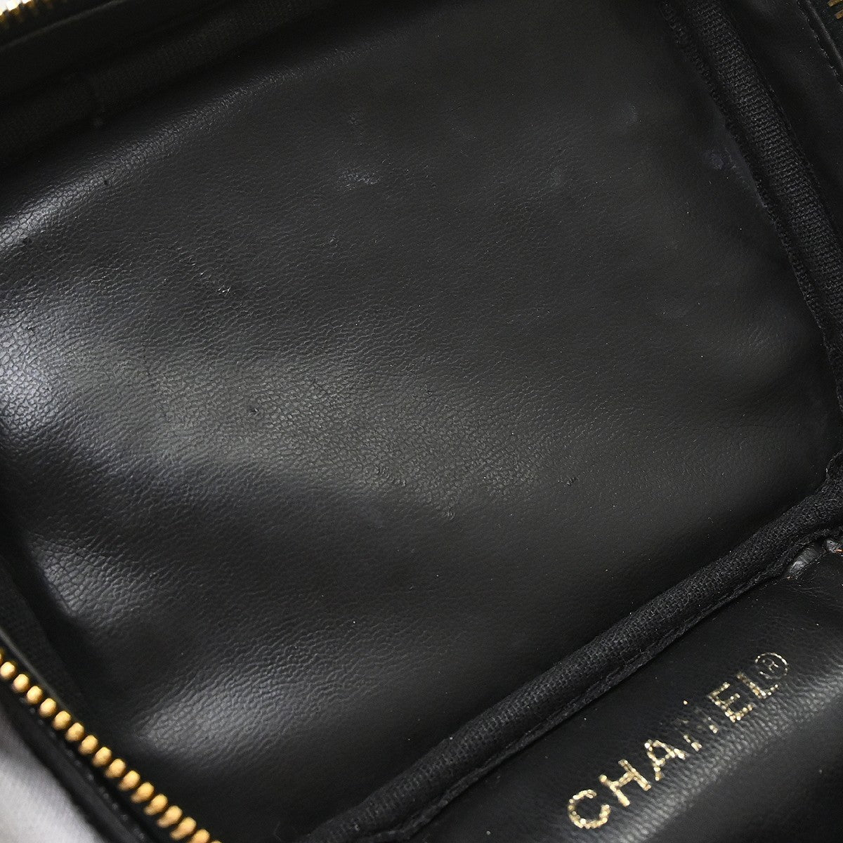 Chanel Vintage Timeless Cosmetic Case Caviar, Black, Leather, Handbag