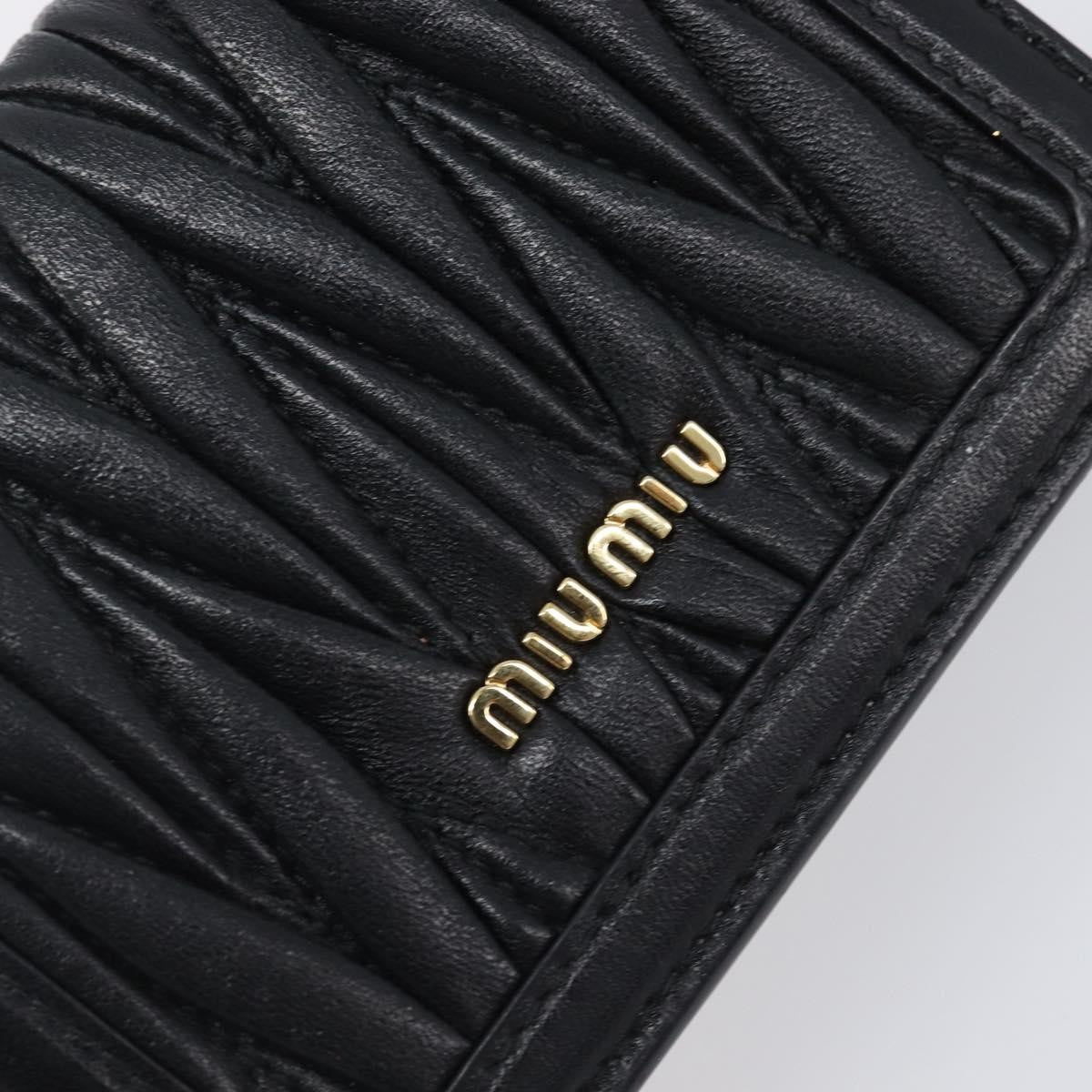 Miu Miu Biker Chain Matelasse Leather, Black, Leather, Shoulder Bag