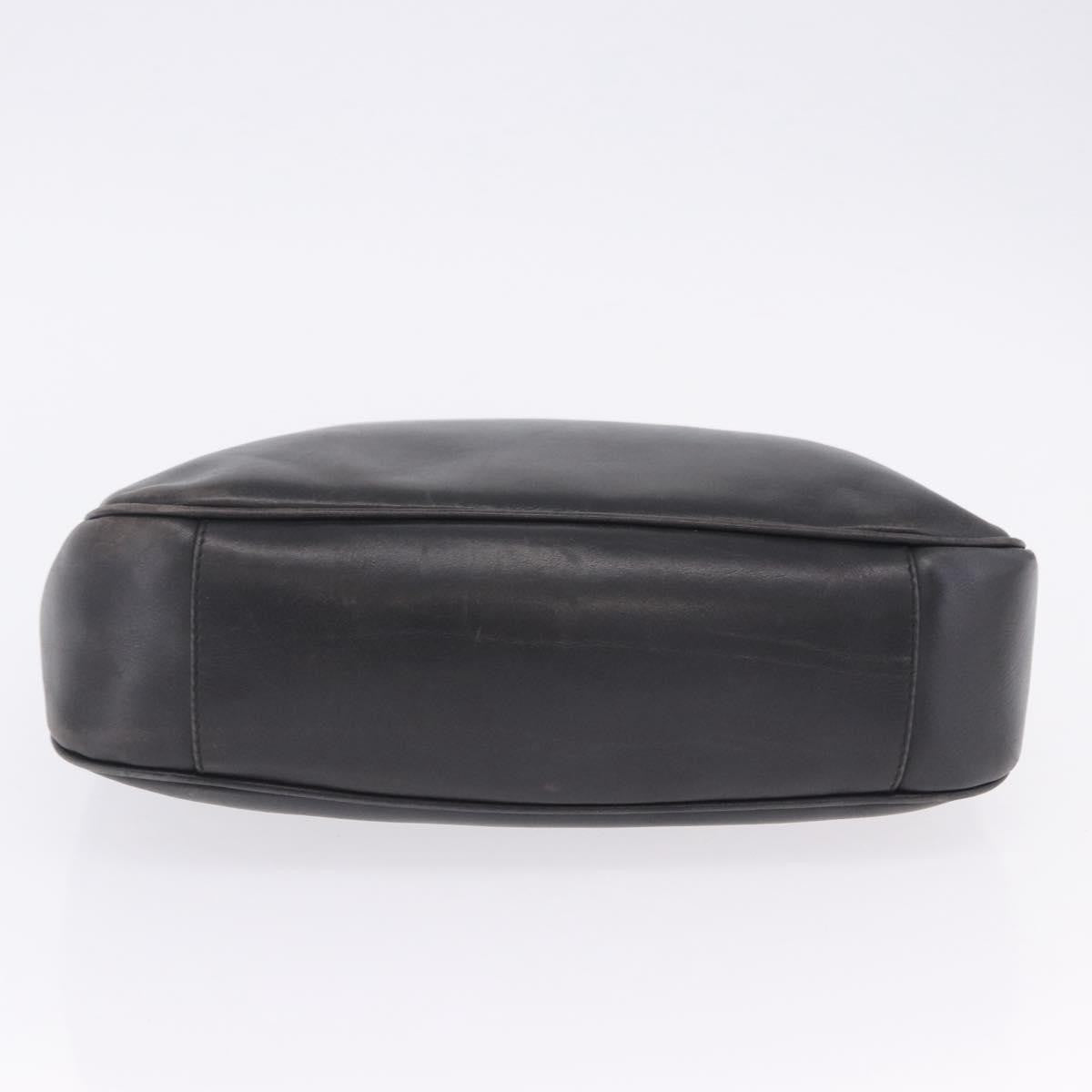 Gucci Vintage Bamboo Handle Open Hobo Leather, Black, Leather, Shoulder Bag