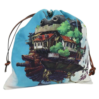 Loewe Paula Drawstring Printed Canvas, Blue, Canvas, Clutch