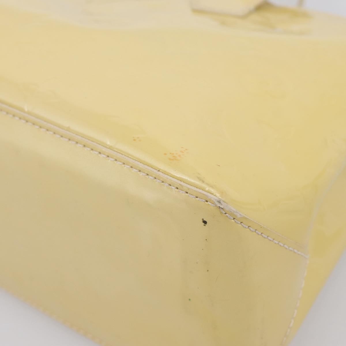 Louis Vuitton Wilshire Monogram Vernis, Yellow, Patent Leather, Handbag