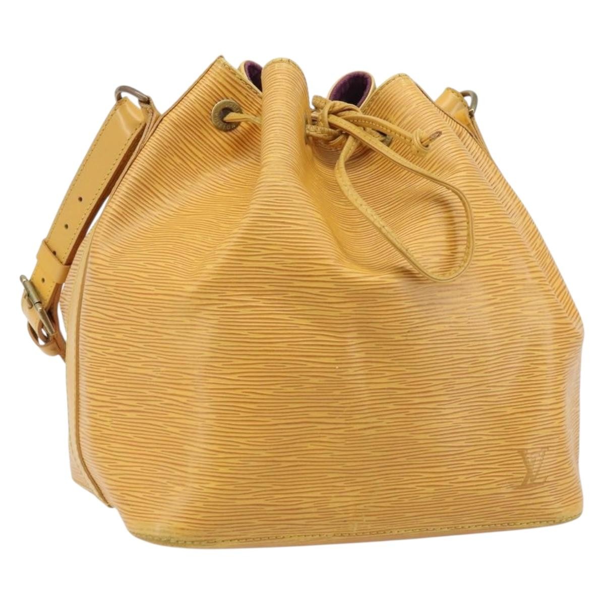 Louis Vuitton Petit Noe Epi Leather, Yellow, Leather, Shoulder Bag