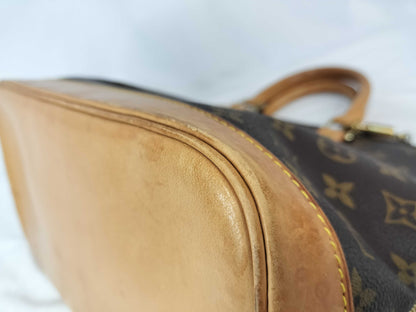Louis Vuitton Alma Monogram Canvas, Brown, Canvas, Handbag