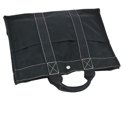Hermes Fourre Tout Toile, Black, Cotton, Tote Bag