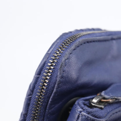 Bottega Veneta Compartment Chain Intrecciato Nappa, Blue, Leather, Shoulder Bag