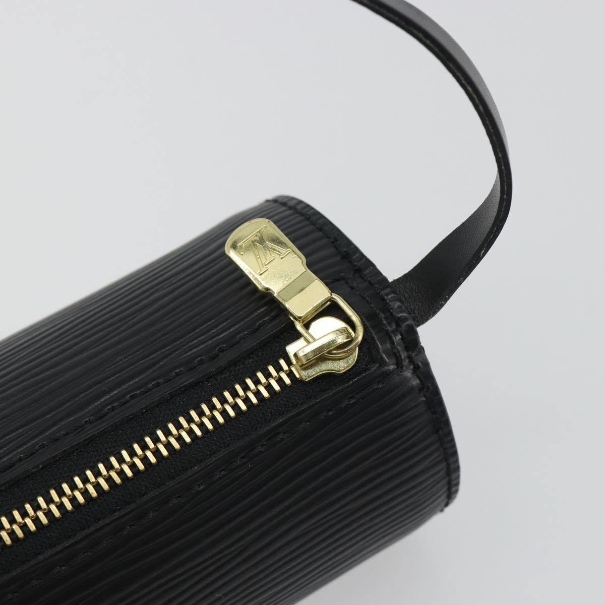 Louis Vuitton Soufflot Pochette Epi Leather, Black, Leather, Clutch