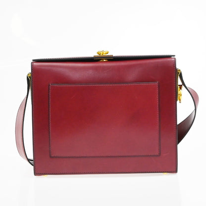 Celine Vintage Leather, Red, Leather, Shoulder Bag