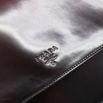 Prada Shoulder Leather, Burgundy, Patent Leather, Shoulder Bag