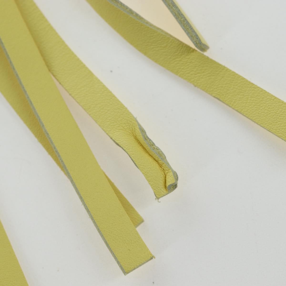 Bottega Veneta The Fringe Leather, Yellow, Leather, Clutch