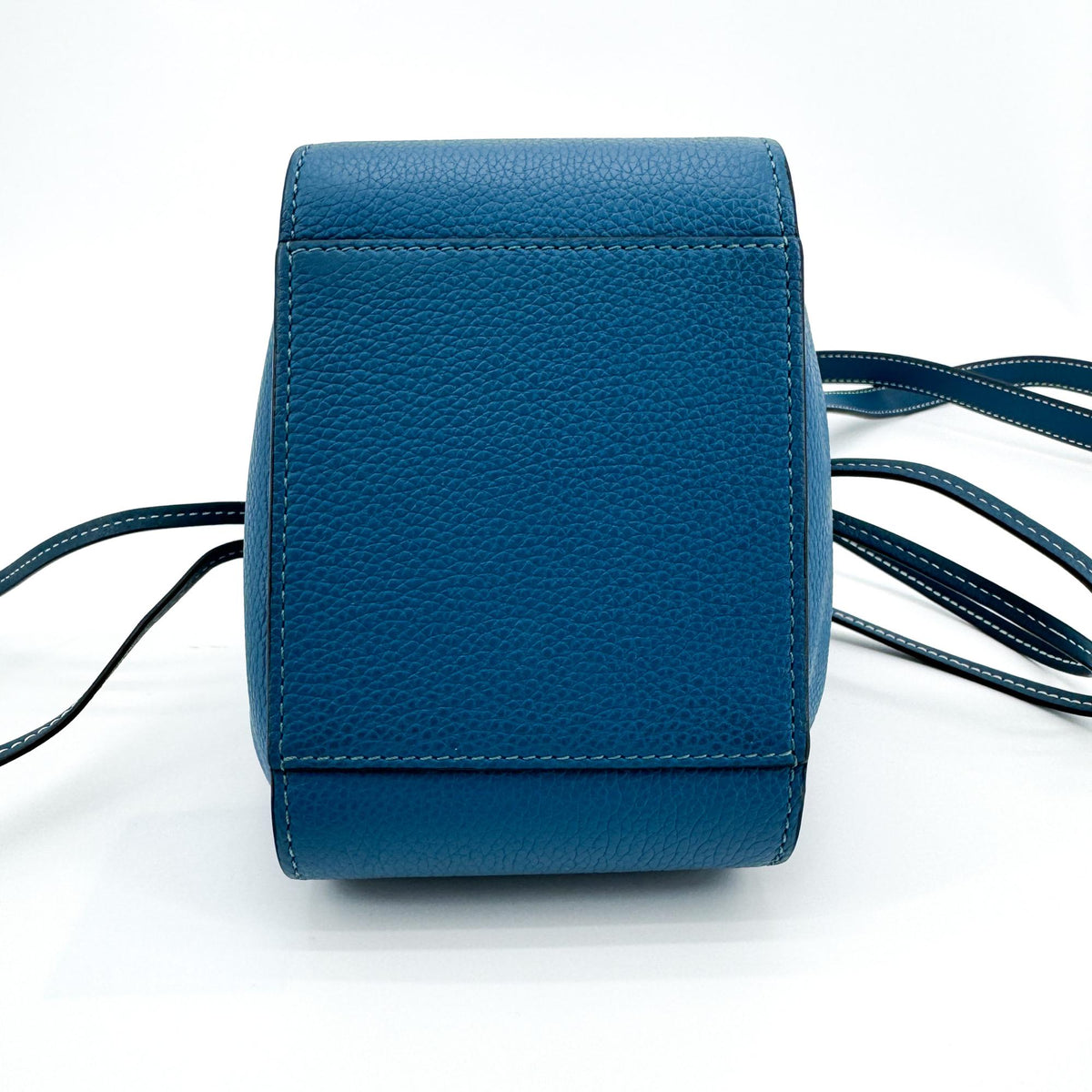 Loewe Hammock Leather, Blue, Leather, Handbag
