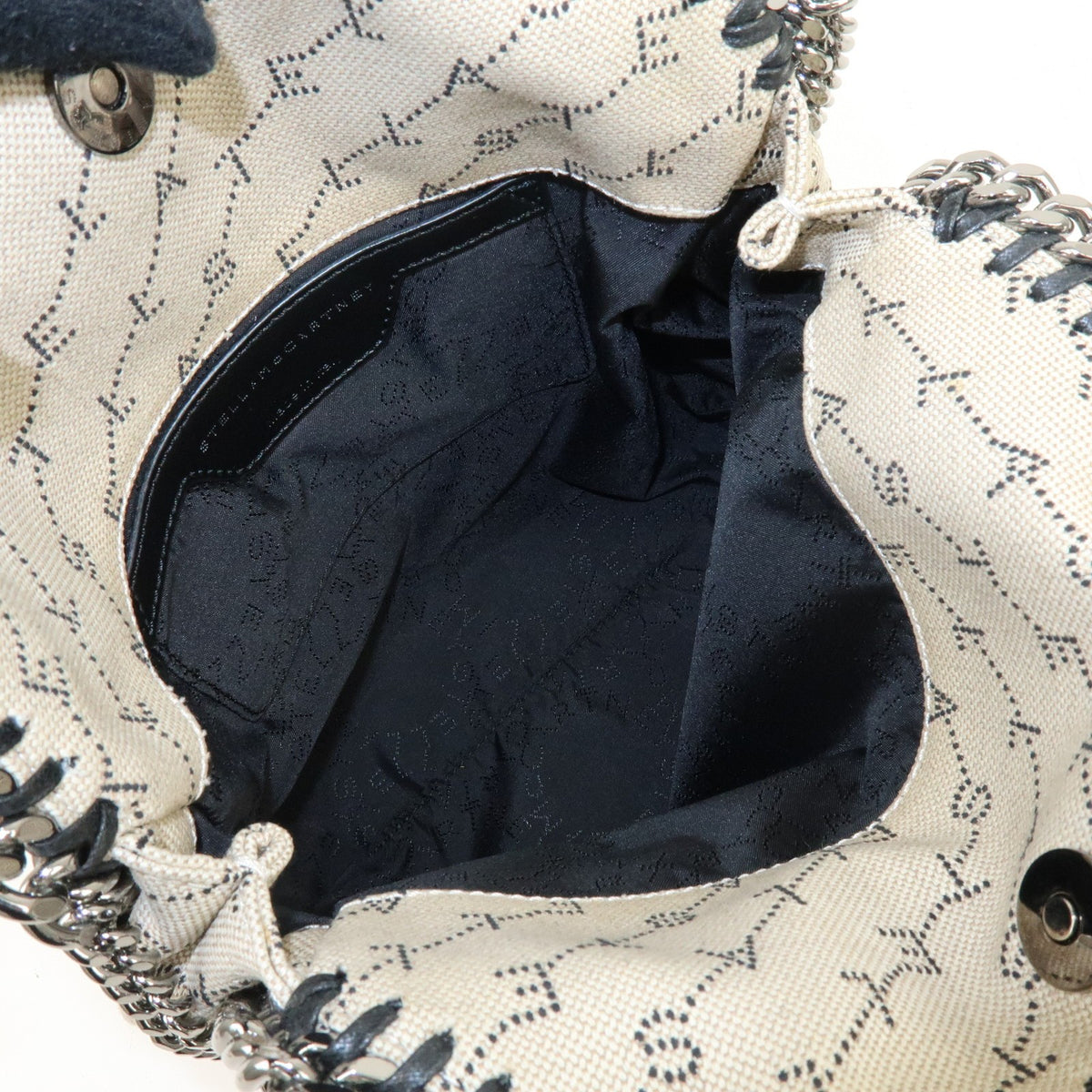 Stella McCartney Falabella Faux Leather, Beige, Canvas, Tote Bag