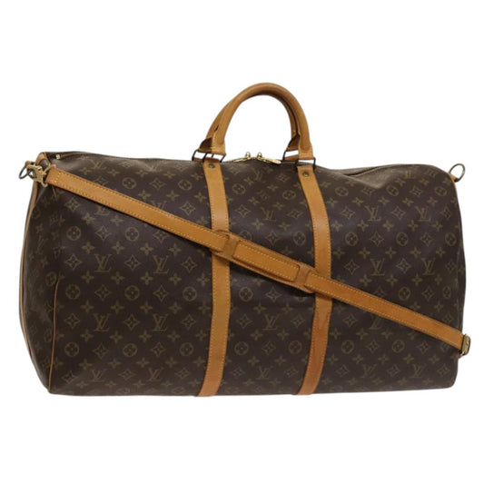 Louis Vuitton Keepall Bag Monogram Canvas, BROWN, CANVAS, Travel bag
