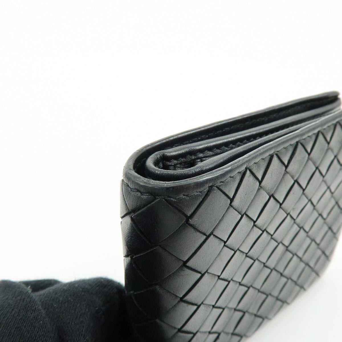 Bottega Veneta Bifold Intrecciato Nappa, Black, Leather, Wallet