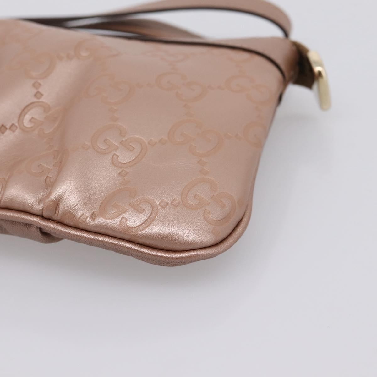 Gucci Heart Wristlet Guccissima Leather, Pink, Leather, Clutch
