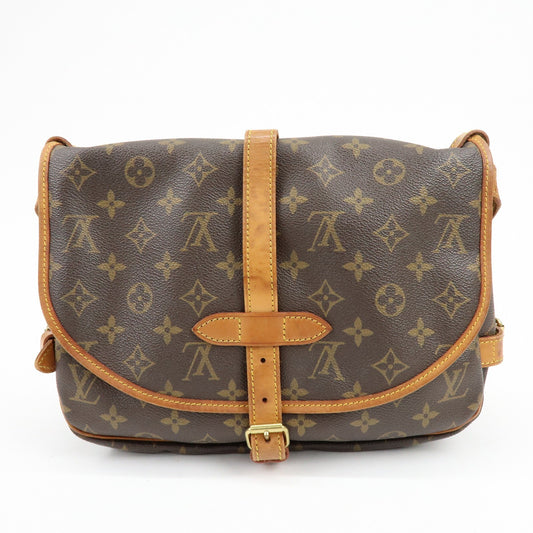 Louis Vuitton Saumur Monogram Canvas, Brown, Canvas, Shoulder Bag