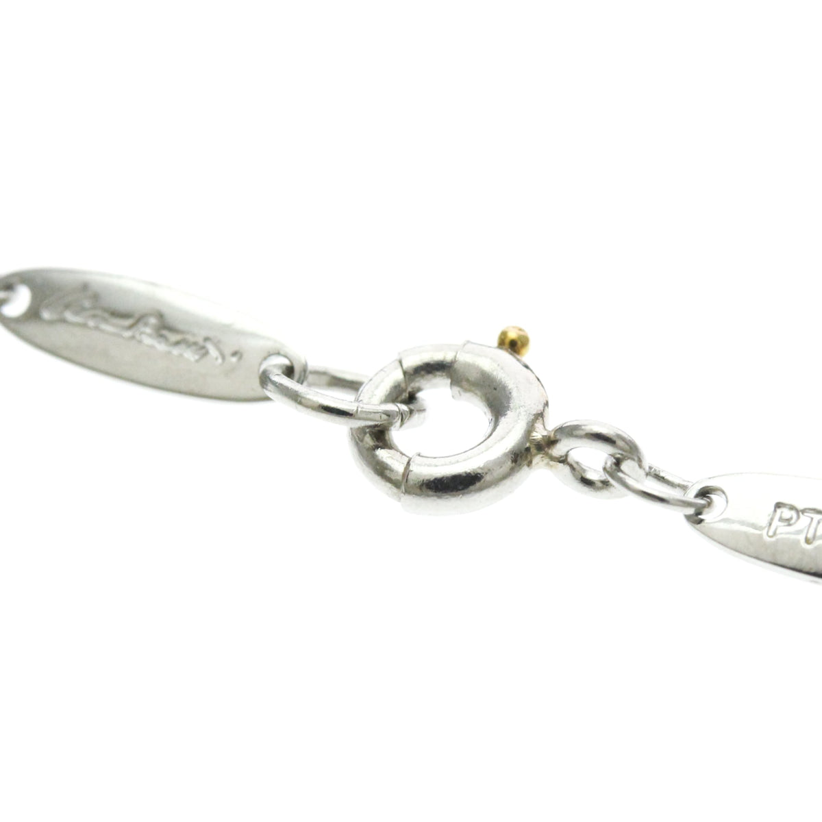 Tiffany & Co. Elsa Peretti Open Heart 5 Diamonds Pendant Platinum and Diamonds, Silver, Platinum, Necklace