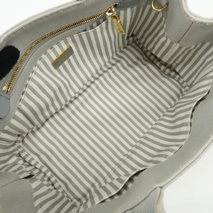 Prada Canapa Convertible Canvas, Gray, Canvas, Tote Bag