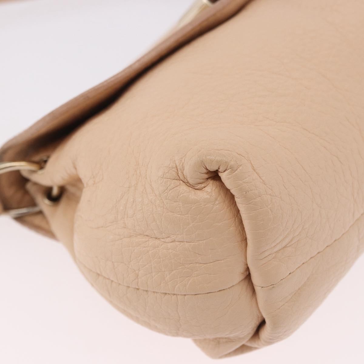 Chloe Lily Leather, Beige, Leather, Shoulder Bag